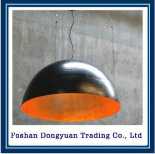Lamp Modern Stainless Steel Half Ball, Copper Ball Shape Hanging Lamp
