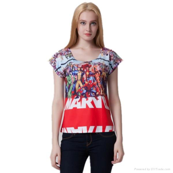 Lady's Fashion 3D Print Bodycon T-shirts