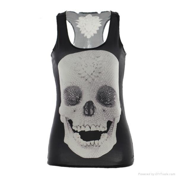 Women's Fashion 3D Print Bodycon Vest Undershirt 2
