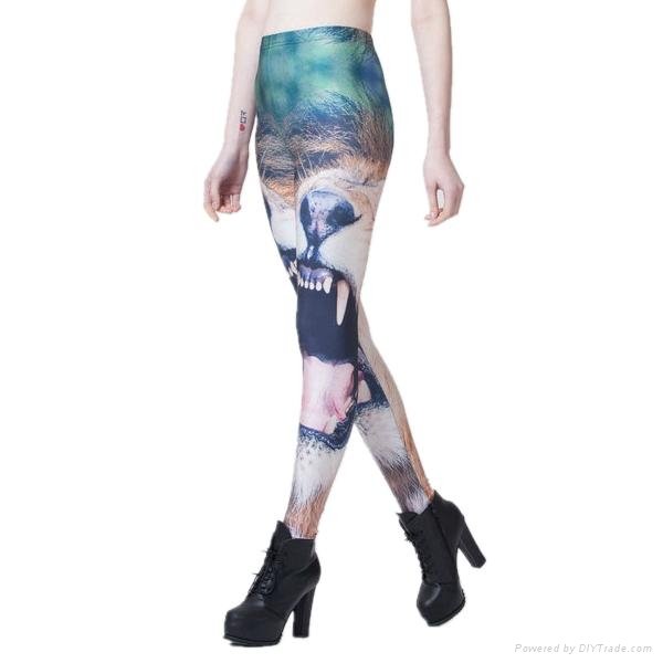Women's Europe Style  Print Bodycon Leggings Casual Skinny Pants 3