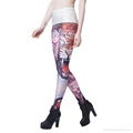 Women's Europe Style  Print Bodycon Leggings Casual Skinny Pants 4