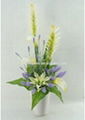 Artificial flower bonsai with calla lilies & lavender