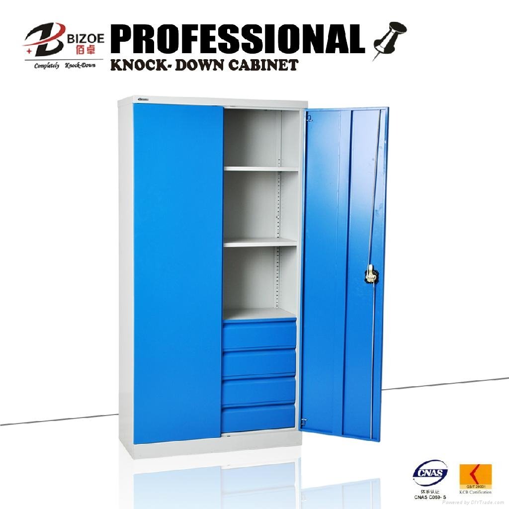 file storage cabinet two shelves with inner lateral drawer file cupboard   3