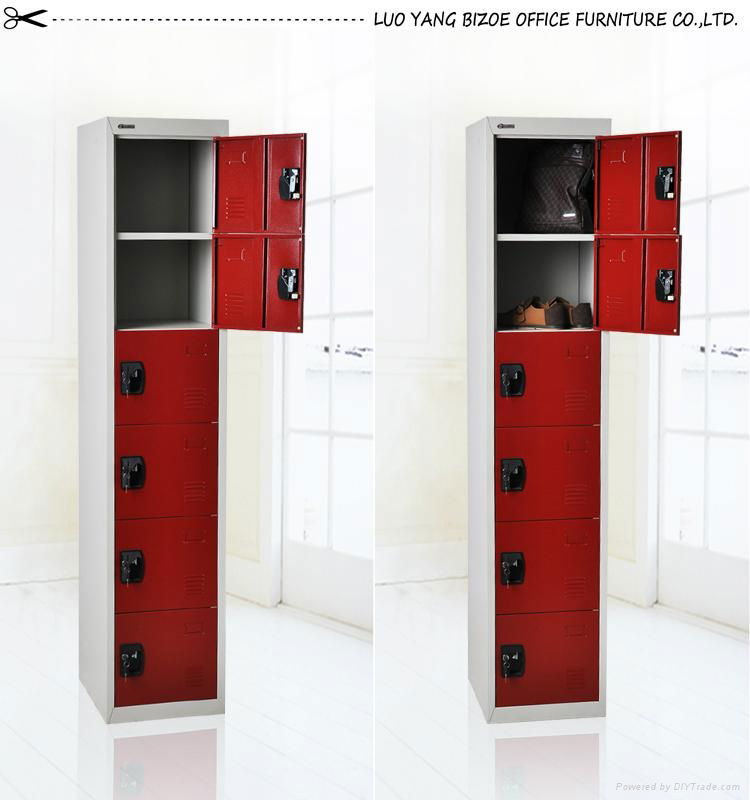 six tier one wide steel knock down steel locker wardrobe  5