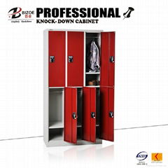 assembled knock down red knock down steel locker 