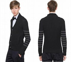 2014 hot sale men's shawl collar cardigan