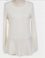 ladies' cable knit beautiful dress sweater 3
