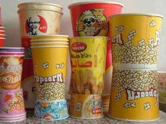 Paper popcorn bucket