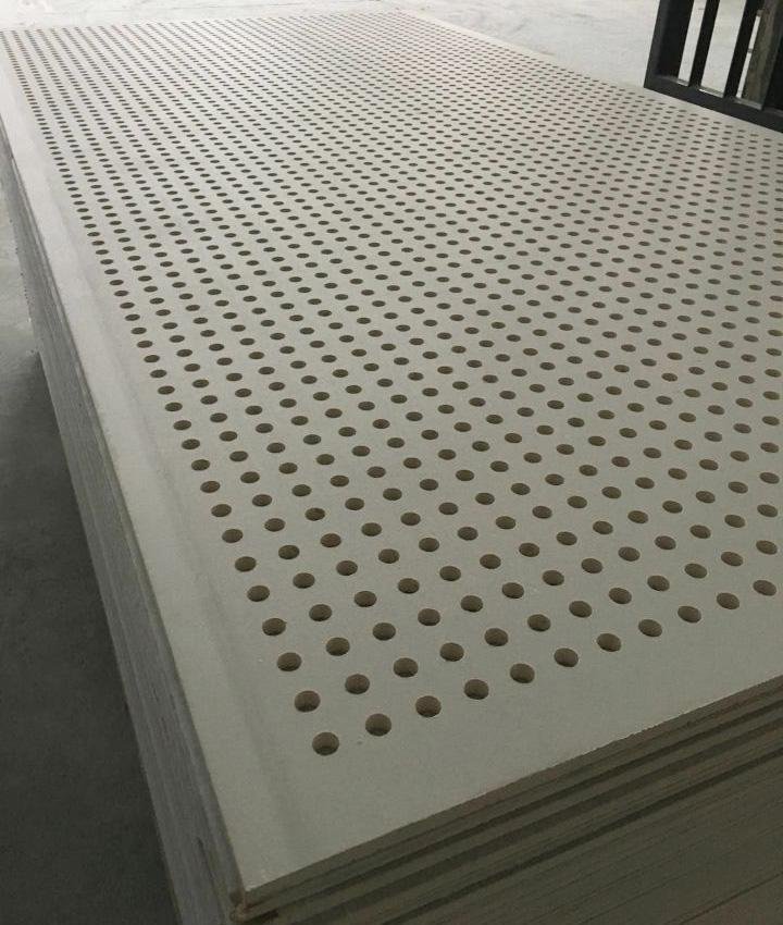 Acoustic perforated plasterboard-round hole 3