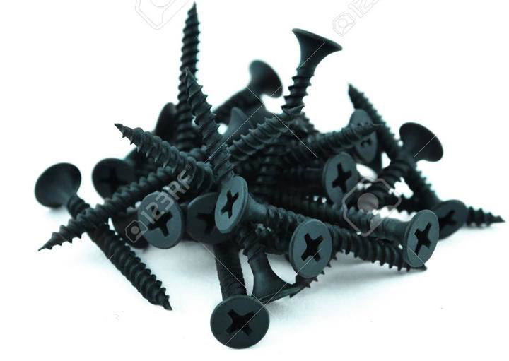 Black phosphated screws