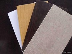 Film faced particle boards for wooden decoaration work