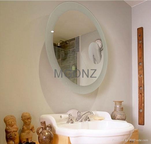 MGONZ fashion circle wall bathroom mirror led lighting anti-fog mirror 2