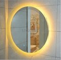 Mgonz with touch switch led anti-fog bathroom mirror circle wall mirror 2