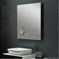 MGONZ  with time magnifier   LED lights anti-fog bathroom mirror  2