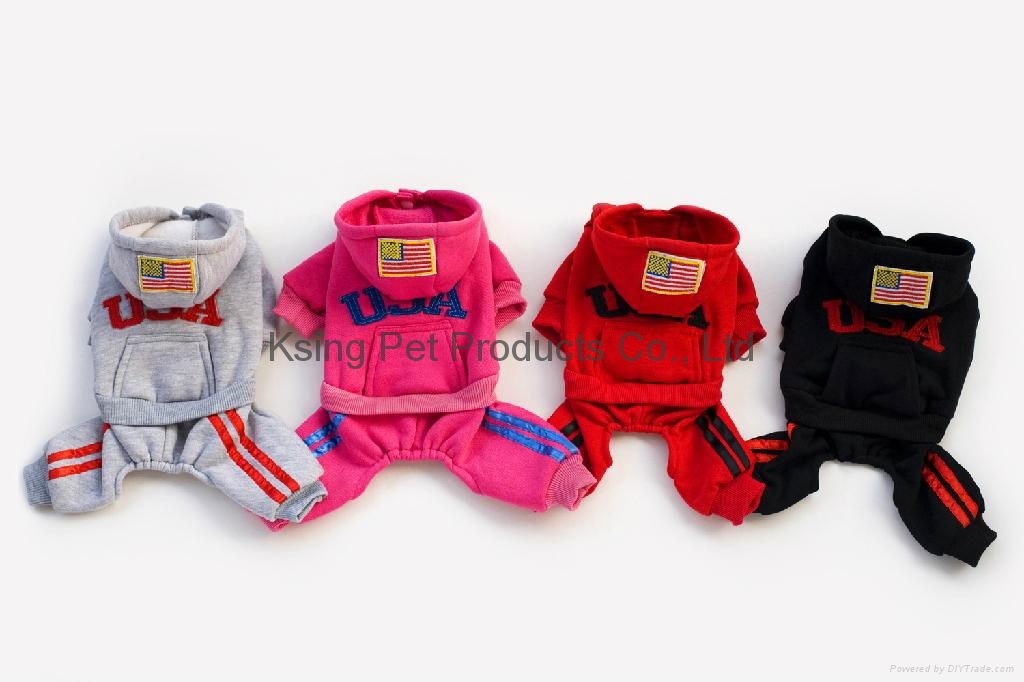 USA four-legs tracksuit dog clothing