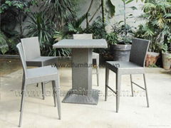 Aluminum Rattan Chairs and Table Sets