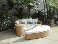 Aluminum Rattan Chairs and Table Sets
