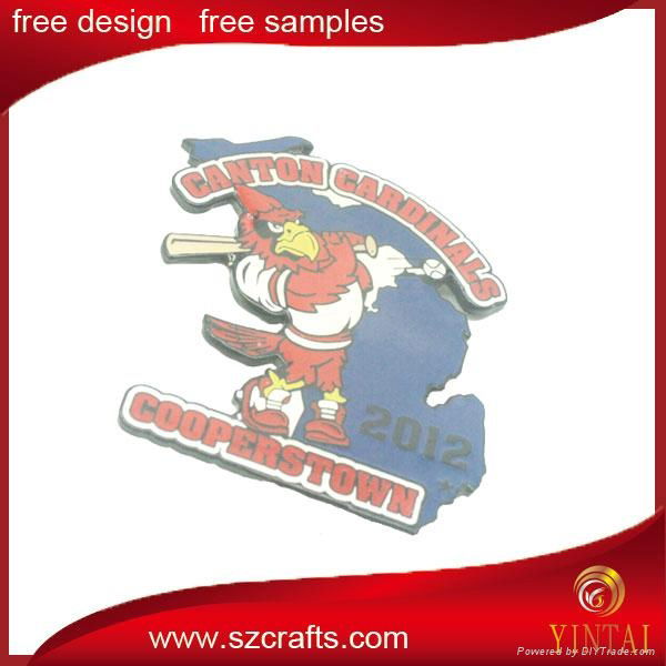 Gold plated enamel metal badge 3