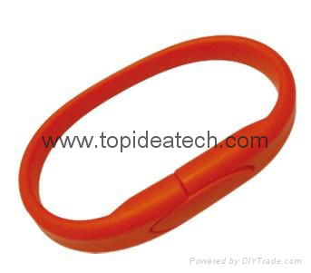 bracelet wristband USB flash drives with OEM logo print 2