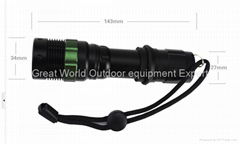 Small High Bright CREE Q5 Handheld LED Flashlight Torches with 18650 Battery