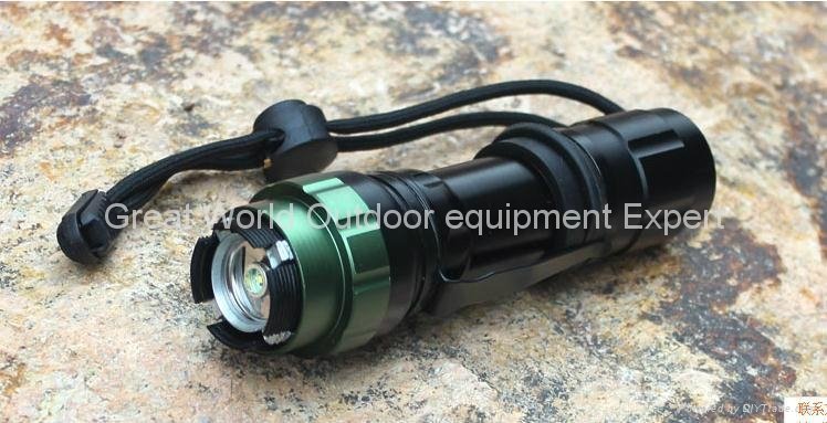 Small High Bright CREE Q5 Handheld LED Flashlight Torches with 18650 Battery 3