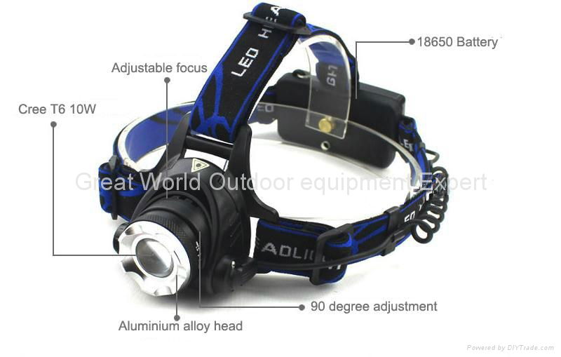 Hot CREE XM-L T6 Headlamp Lighting 1100 Lumens 3