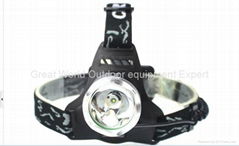 Popular 4W 460 Lumens Q5 LED Headlamp