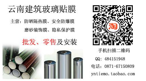 昆明商务楼办公楼写字楼幕墙窗户玻璃贴防晒隔热防爆膜 5