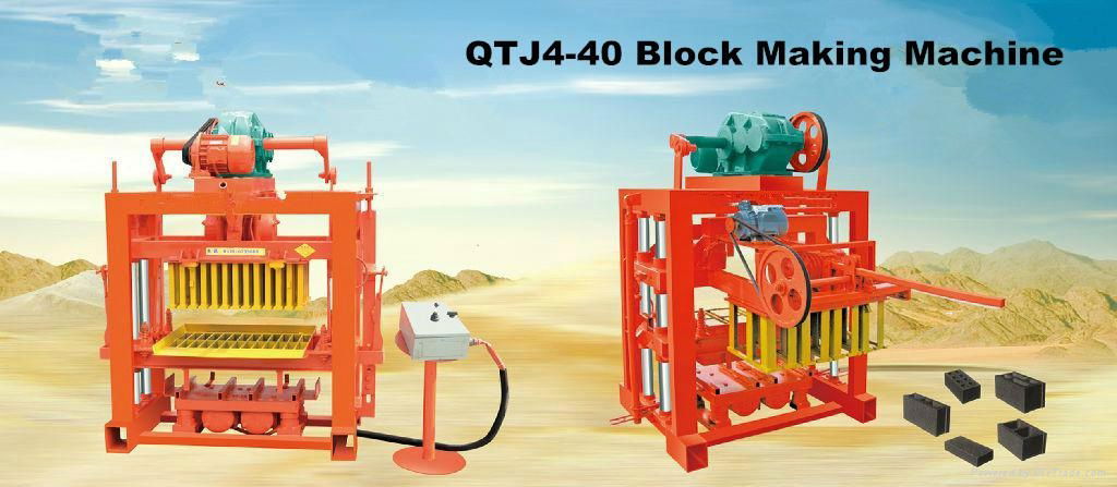 new design QTJ4-40 good quality and best overseas service cement brick block mak 2