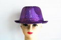 2014 Popular Purple Sequin Fashion Cap