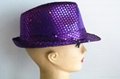 2014 Popular Purple Sequin Fashion Cap 3