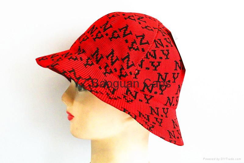 2014 Popular Red NY Letter Knitted Hat 2