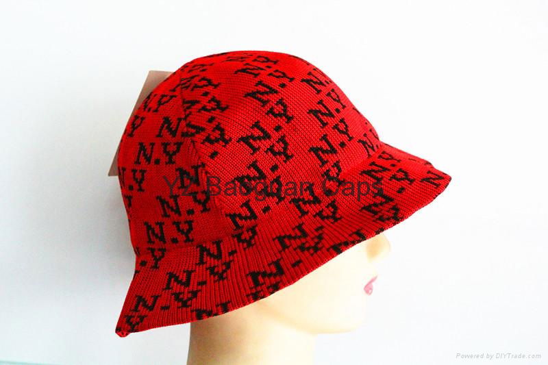 2014 Popular Red NY Letter Knitted Hat 3