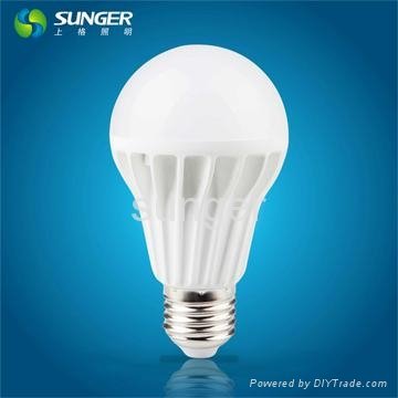 2014 SUNGER new A60 E27 7W LED bulb light with CE Certification