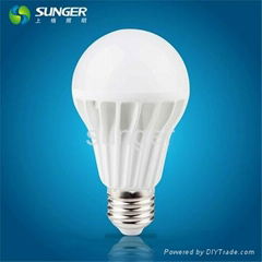 2014 SUNGER new A60 E27 7W LED bulb light with CE Certification