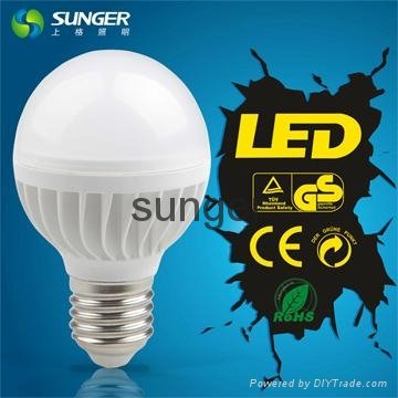 2014 new G60 E27 5W LED bulb light with CE Certification 2