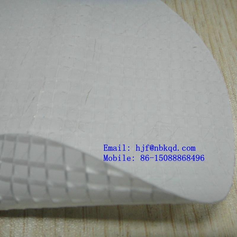 390克白色PVDF塗層抗老化抗紫外線膜結構材料PVC夾網布 3