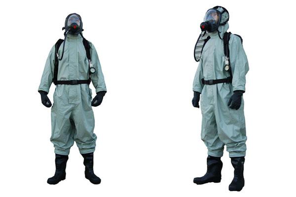 國標三級耐酸碱防化服用橡膠夾網布 5