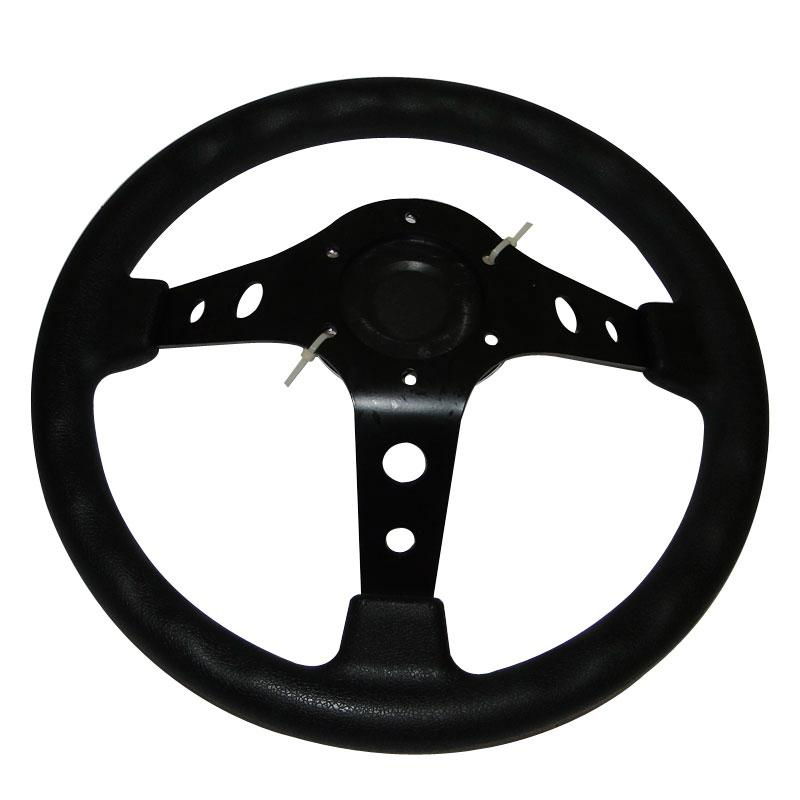 Steering Wheel with Leather Cover Aluminum Frame and Car Tunning Accessories Rac 2