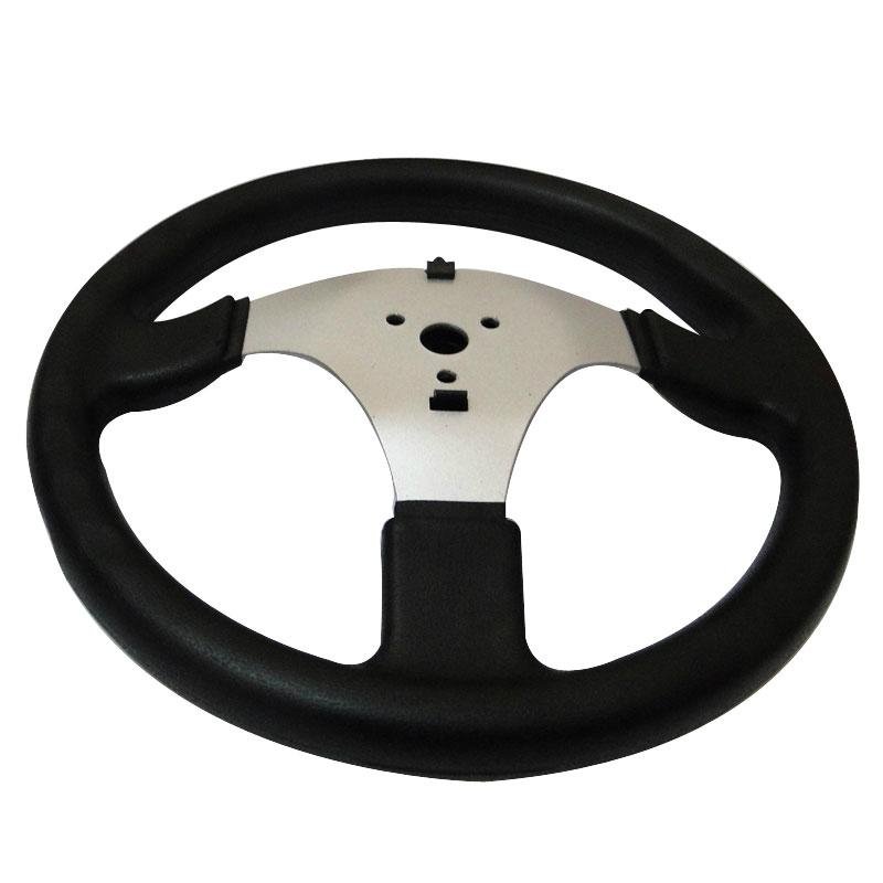 320mm Steering Wheel with Leather Cover Aluminum Frame Car Tunning Accessories R 2