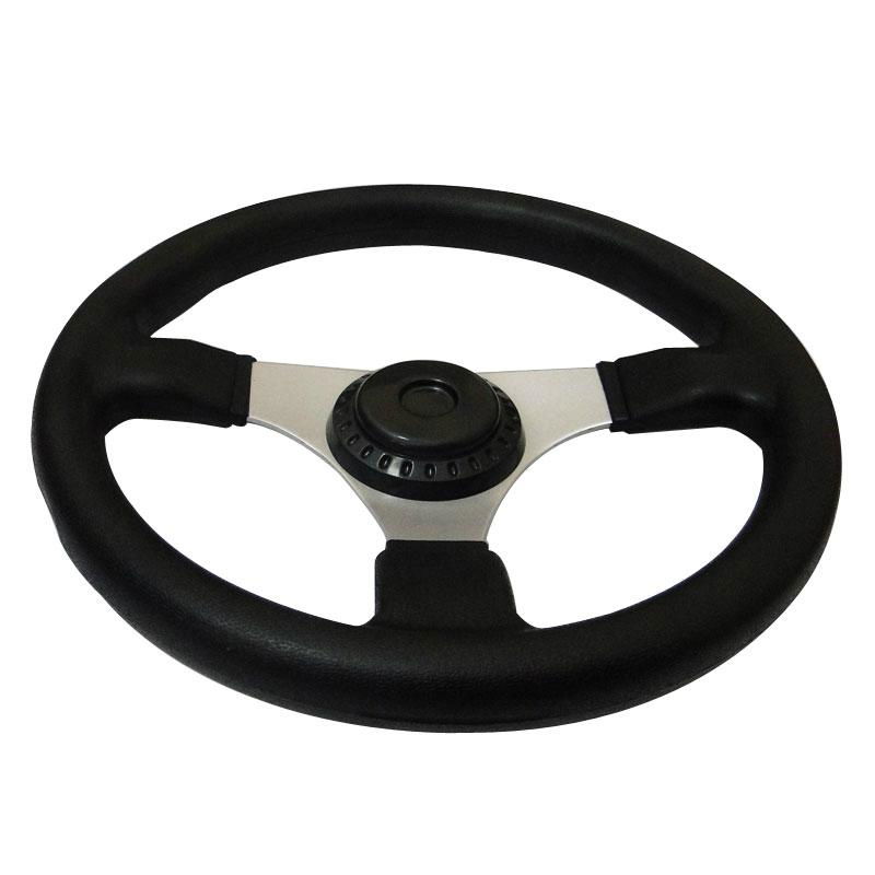 320mm Steering Wheel with Leather Cover Aluminum Frame Car Tunning Accessories R 4