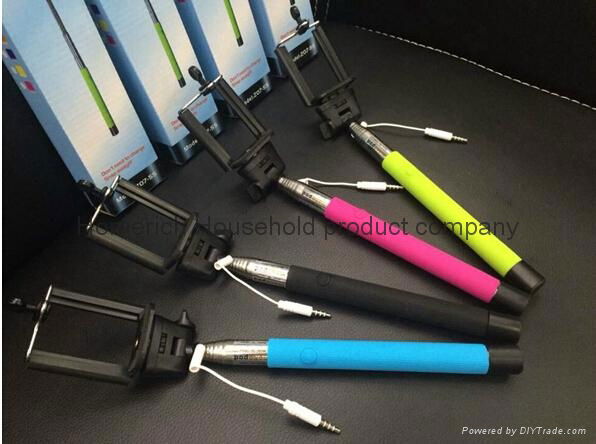3.5mm Audio Wired Hand Hold Monopod for Android and ISO System with Retail Box 5