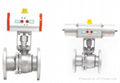 DOUBLE ACTING PNEUMATIC BALL VALVE FLANGED ENDS 1