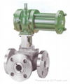 DOUBLE ACTING PNEUMATIC BALL VALVE FLANGED ENDS 1