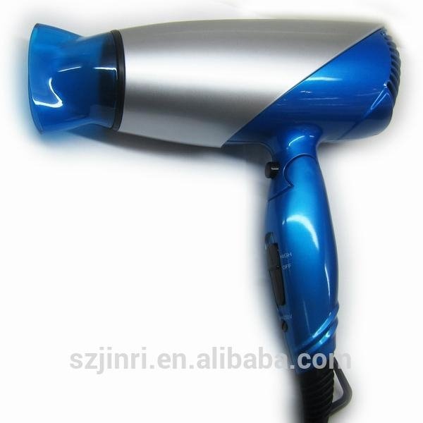 Foldable dual voltage hair dryer with diffuser 4