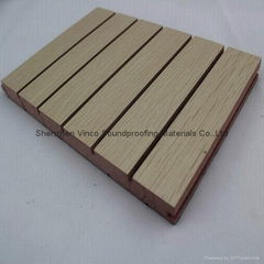 grooved wooden sound insulation board