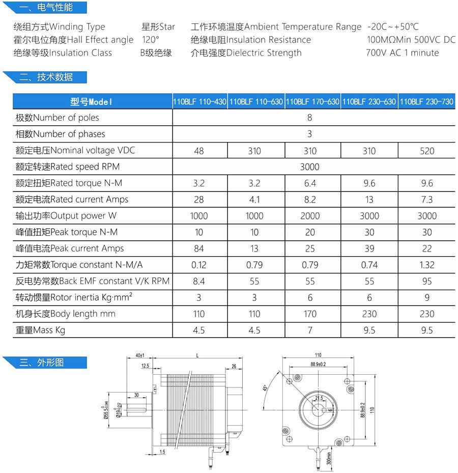 110BLF brushless DC motor 2