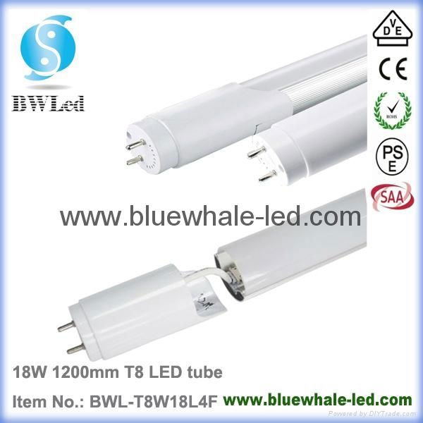 4ft 1200mm t8 18w led tube light