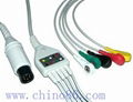 general use One piece five lead ECG cable with leadwire 1