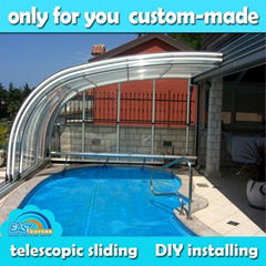 telescopic pool enclosures of harmony model